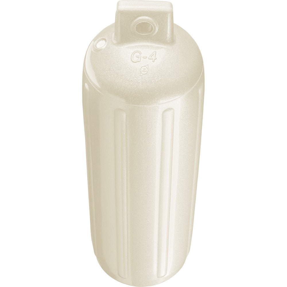 Polyform G - 4 Twin Eye Fender 6.5" x 22" - Metallic White [G - 4 - METALLIC WHITE] - Houseboatparts.com