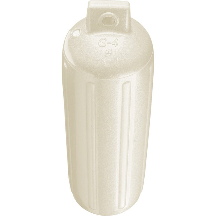 Polyform G - 4 Twin Eye Fender 6.5" x 22" - Metallic White [G - 4 - METALLIC WHITE] - Houseboatparts.com
