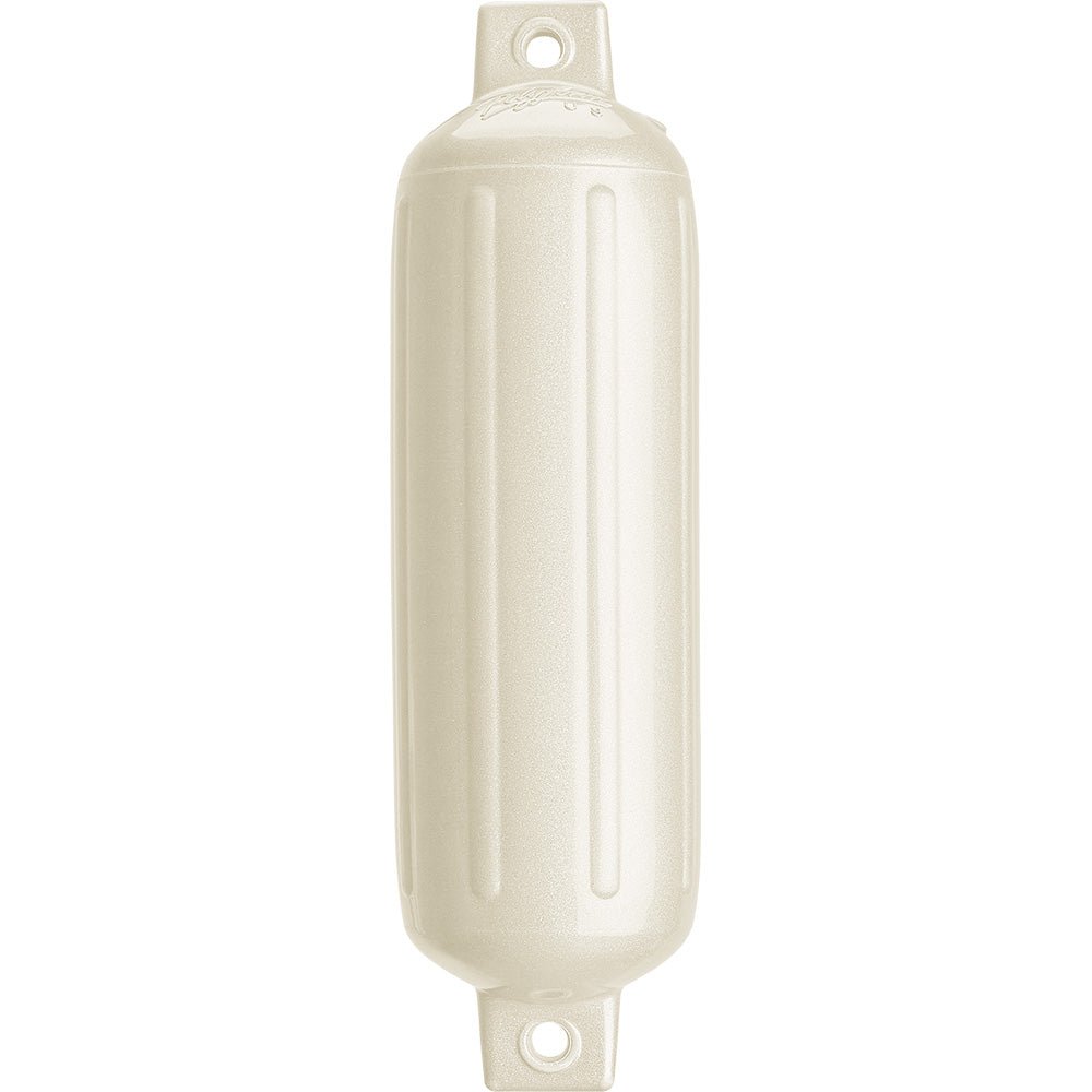 Polyform G - 4 Twin Eye Fender 6.5" x 22" - Metallic White [G - 4 - METALLIC WHITE] - Houseboatparts.com