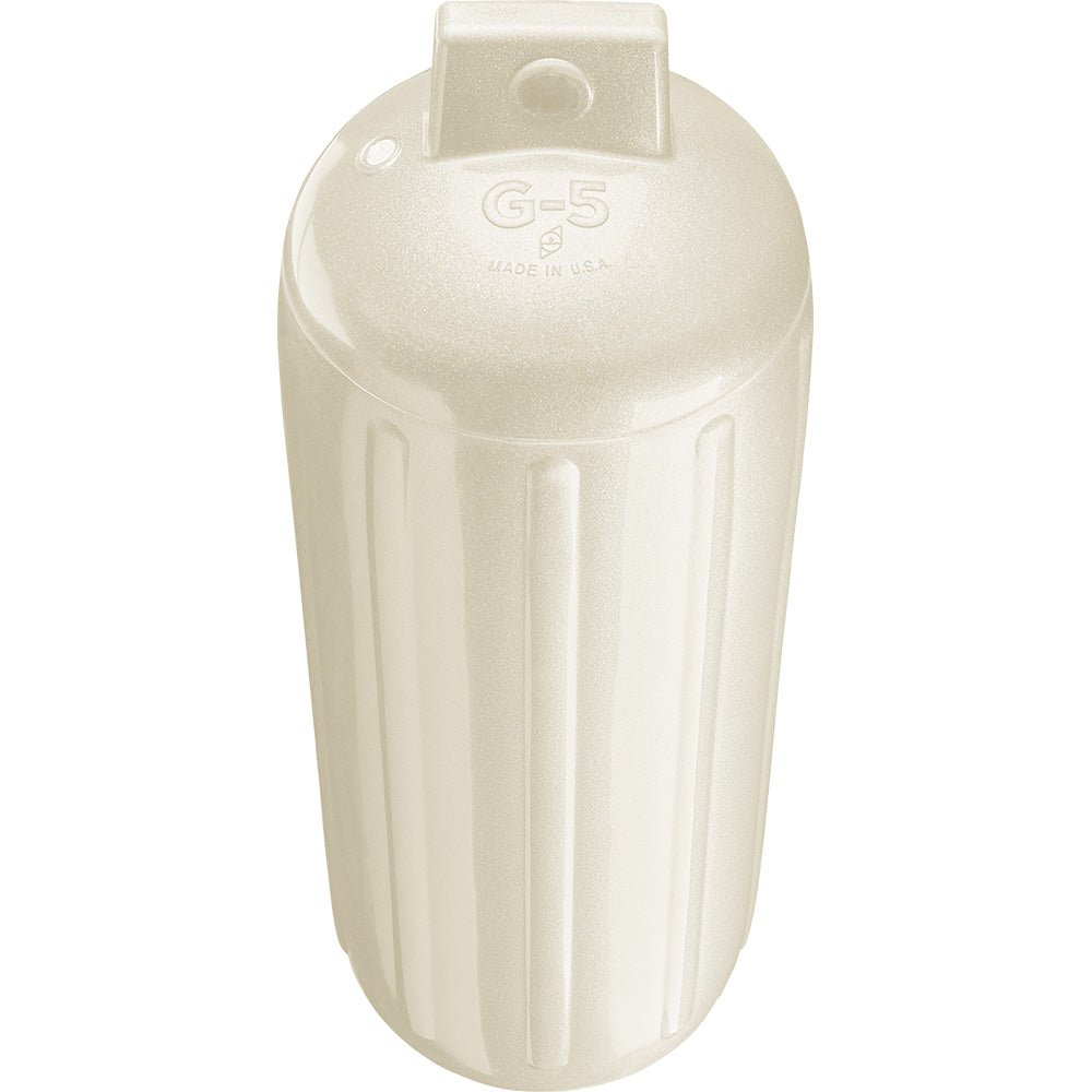 Polyform G - 5 Twin Eye Fender 8.8" x 26.8" - Metallic White [G - 5 - METALLIC WHITE] - Houseboatparts.com