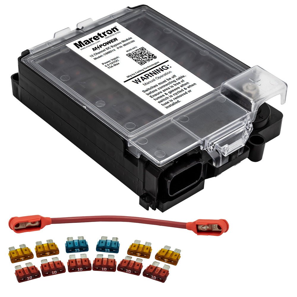 Maretron 12 Circuit Bypass Module NMEA 2K w/Fuse Pack Jumper Wire [CBMD12 - R] - Houseboatparts.com