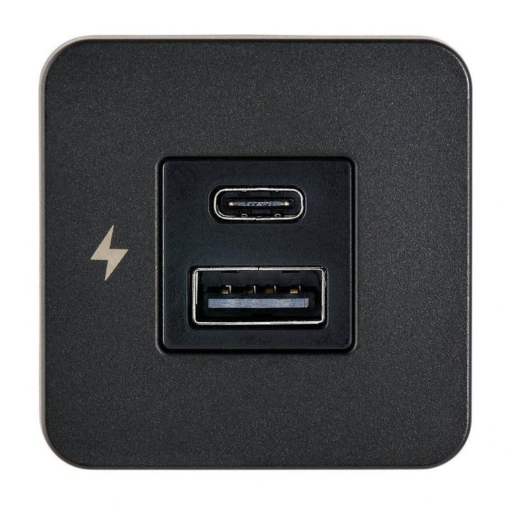 Scanstrut TILE USB - A/USB - C Interior Charging Socket - 12/24V - Black Bezel [SC - TILE - 10] - Houseboatparts.com