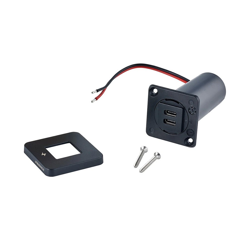 Scanstrut TILE USB - C Interior Charging Socket - 12/24V - Black Bezel [SC - TILE - 20] - Houseboatparts.com