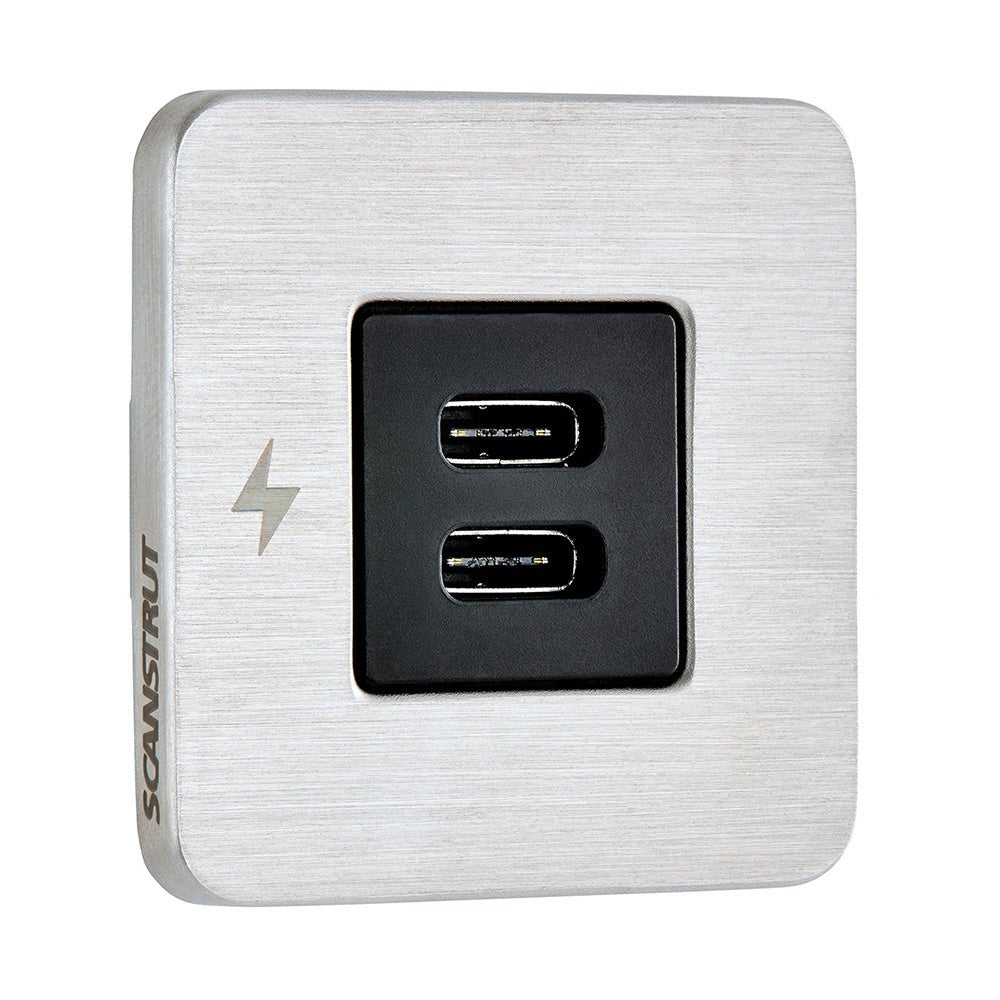 Scanstrut TILE USB - C Interior Charging Socket - 12/24V - Stainless Steel Bezel [SC - TILE - 21] - Houseboatparts.com