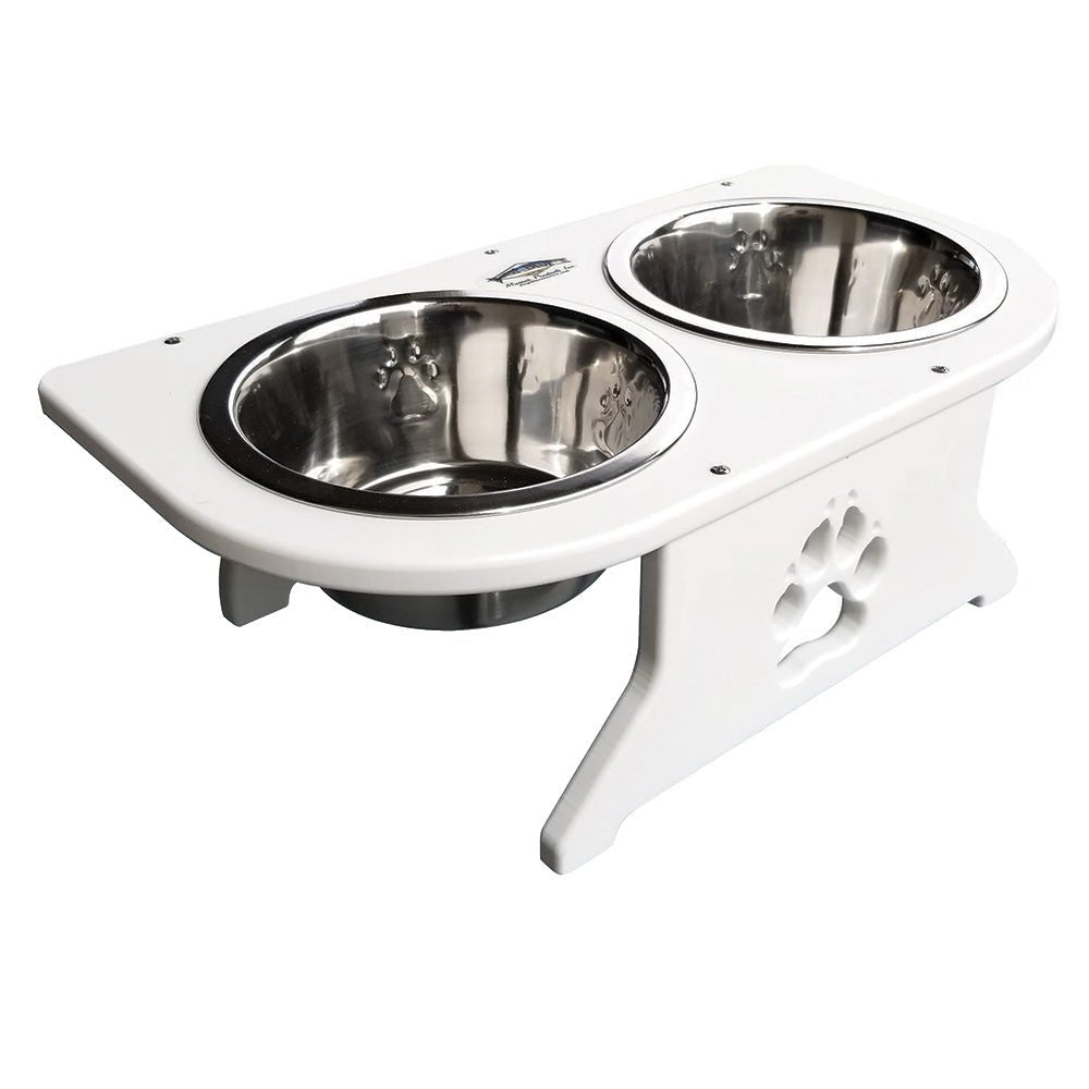 Deep Blue Marine Small Starboard Dog Dish w/Bowls - 5 - 1/2" Tall [DT - S] - Houseboatparts.com