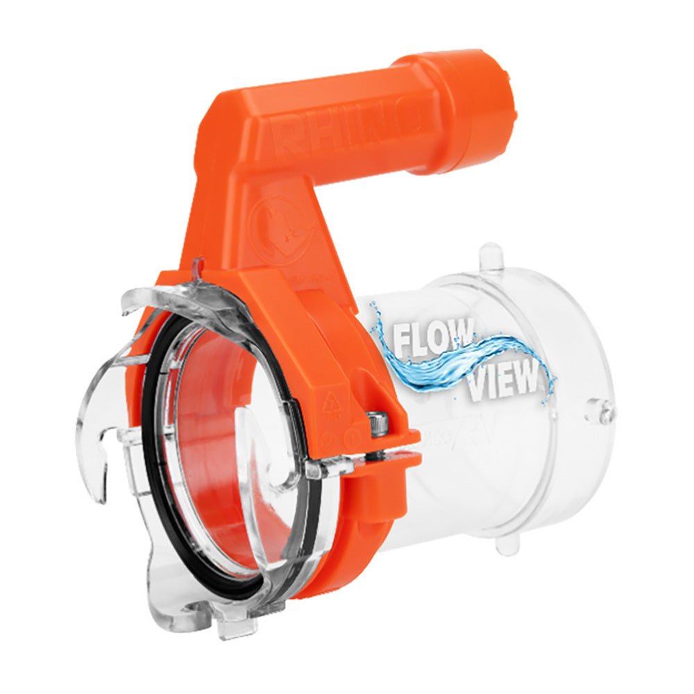Camco Rhino RV Sewer Hose Extender PRO - 5 Sewer Hose Extension - Torque - Grip Handle w/Built - In LED Flashlight [39570] - Houseboatparts.com