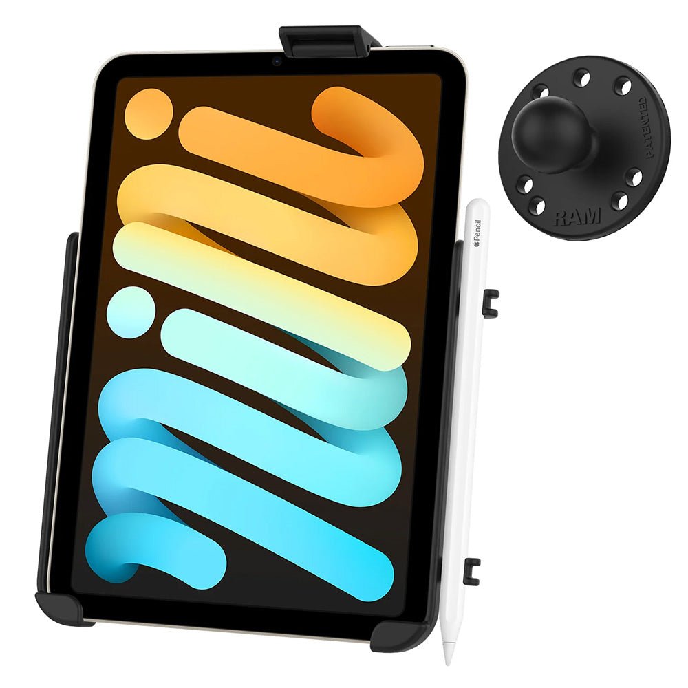 RAM Mount RAM EZ - Roll'r Cradle w/Ball f/Apple iPad mini (A17 Pro) mini 6 [RAM - B - 202 - AP36U] - Houseboatparts.com