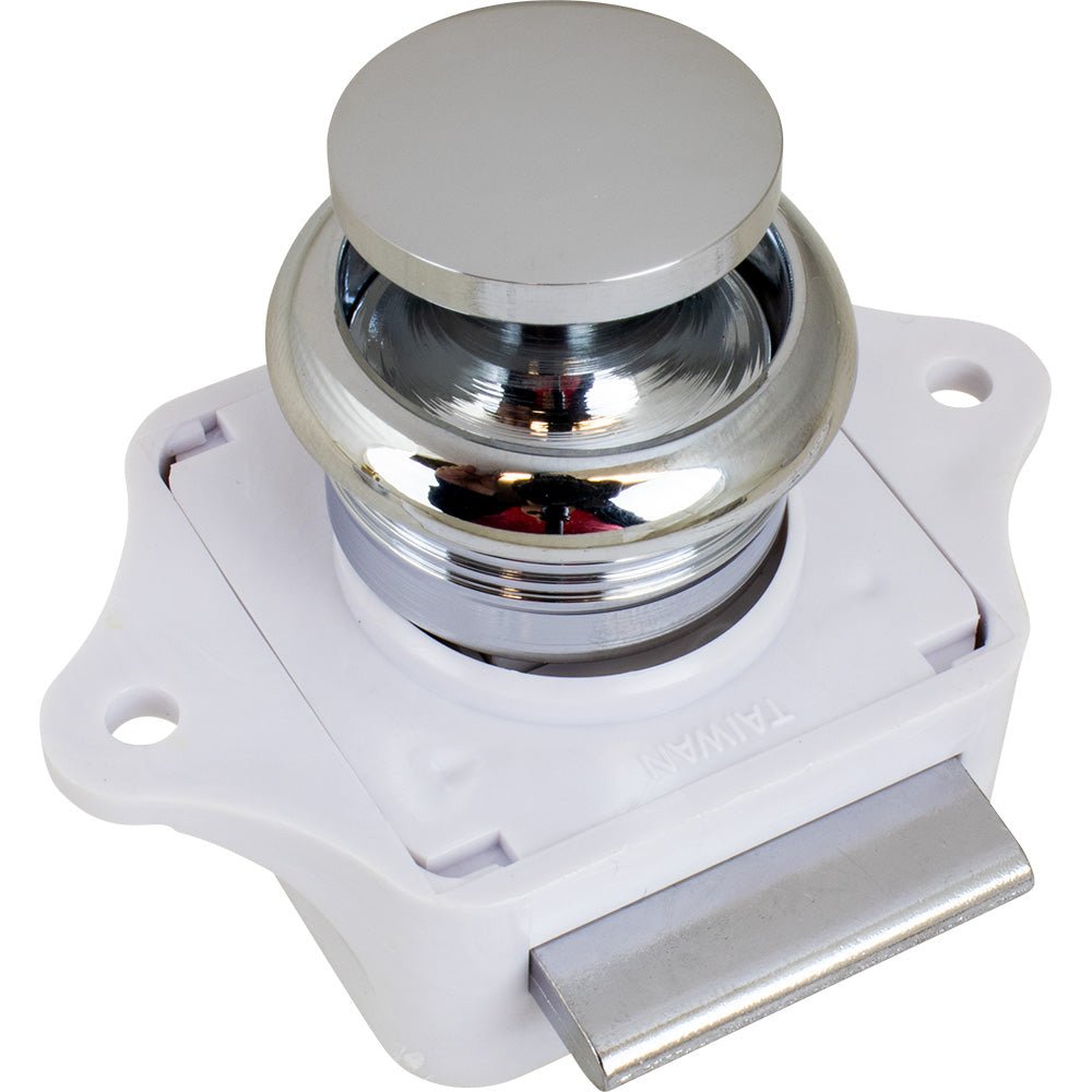 Sea - Dog Push Button Rim Latch - Chrome Plated Brass [224300 - 1] - Houseboatparts.com