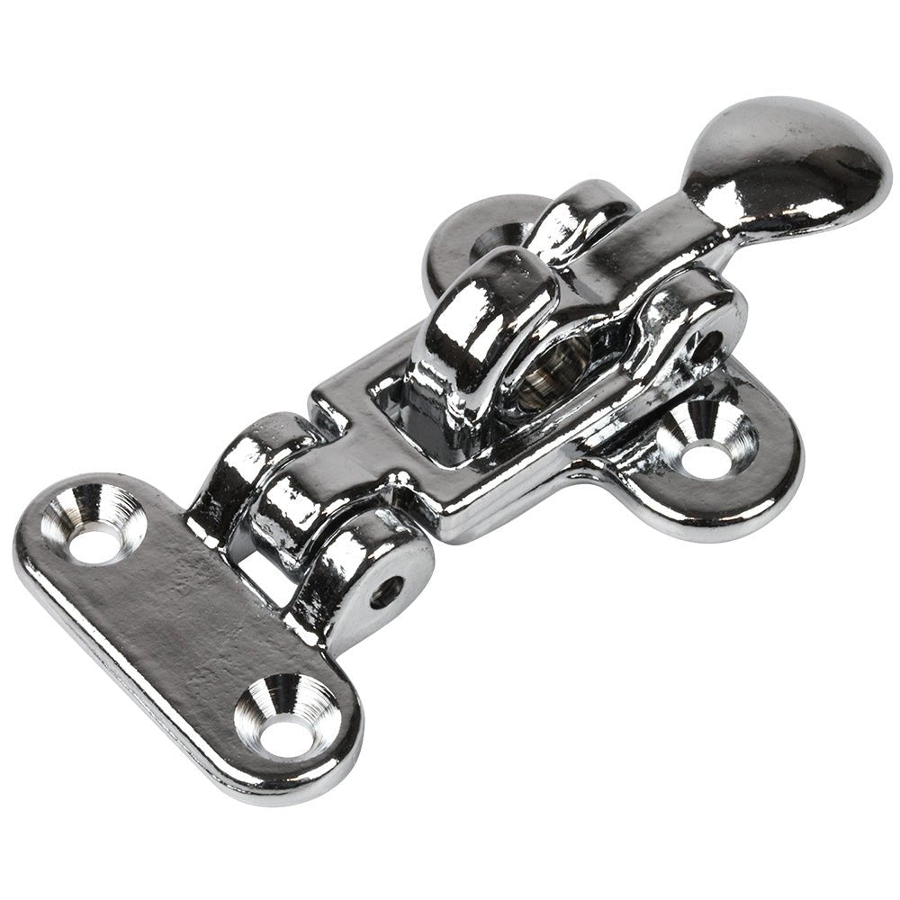Sea - Dog Anti - Rattle Latch - Sand - Cast Chrome - Plated Brass [222110 - 1] - Houseboatparts.com