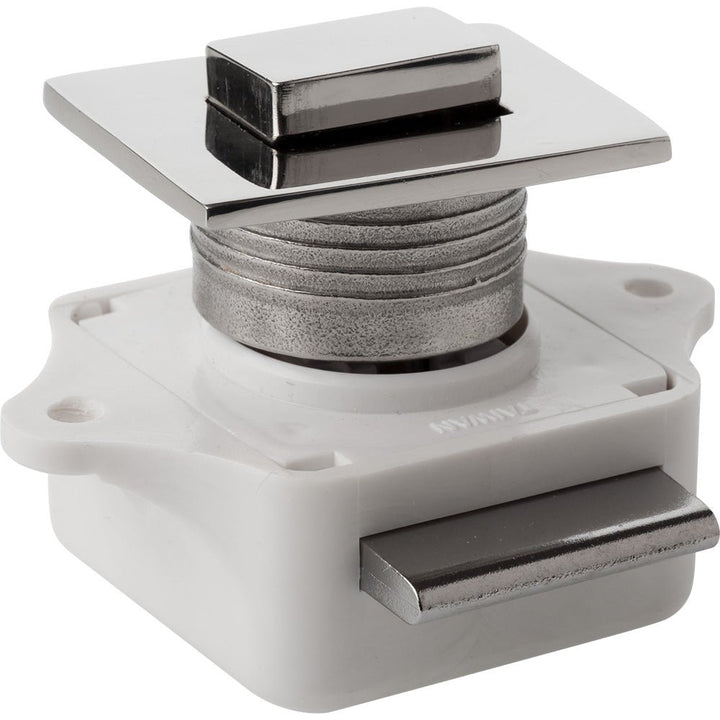 Sea - Dog Push Button Rim Latch - Square - Stainless Steel/Plastic Housing [225310 - 1] - Houseboatparts.com