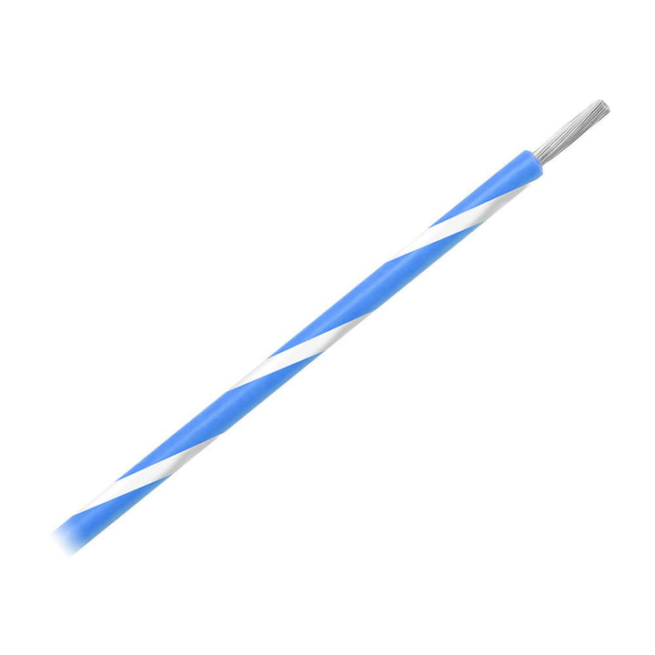 Pacer 14 AWG Gauge Striped Marine Wire 500' Spool - Blue w/White Stripe [WUL14BL-9-500] - Houseboatparts.com