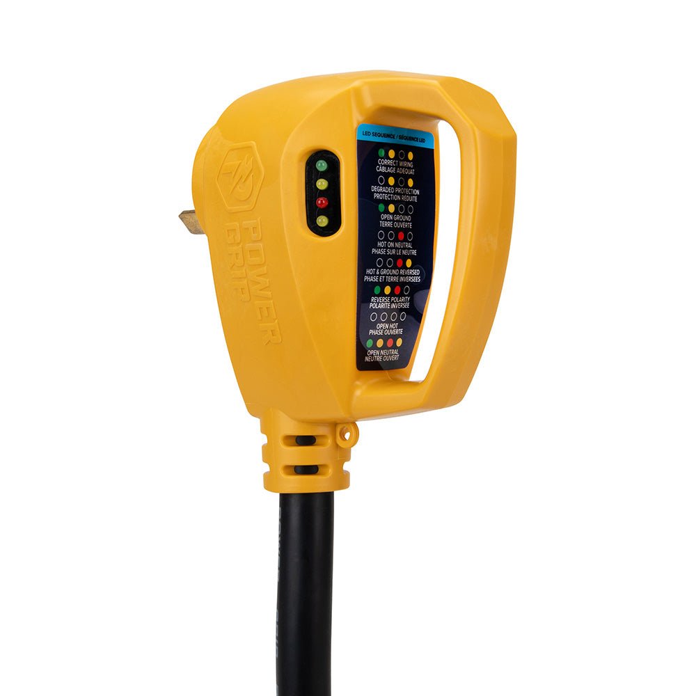 Camco Power Grip RV 18" 30Amp Circuit Analyzer Dogbone - Integrated Surge Protection [55460] - Houseboatparts.com
