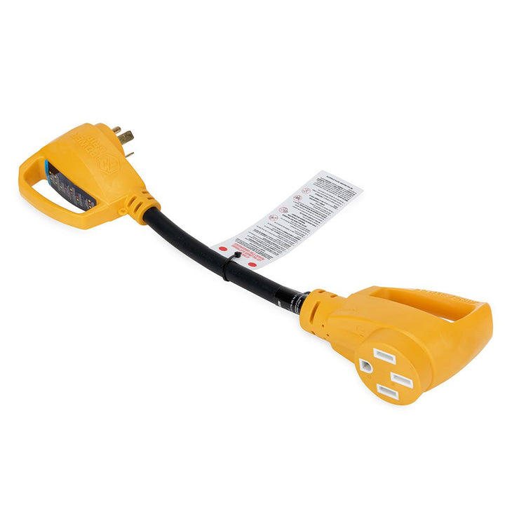 Camco Power Grip RV 18" 30Amp Circuit Analyzer Dogbone - Integrated Surge Protection [55460] - Houseboatparts.com