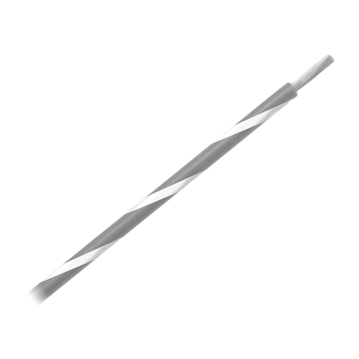 Pacer 14 AWG Gauge Striped Marine Wire 500' Spool - Grey w/White Stripe [WUL14GY-9-500] - Houseboatparts.com