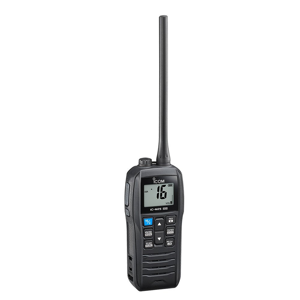 Icom M25 EVO Handheld VHF Radio - Black [M25 EVO BLACK 61] - Houseboatparts.com
