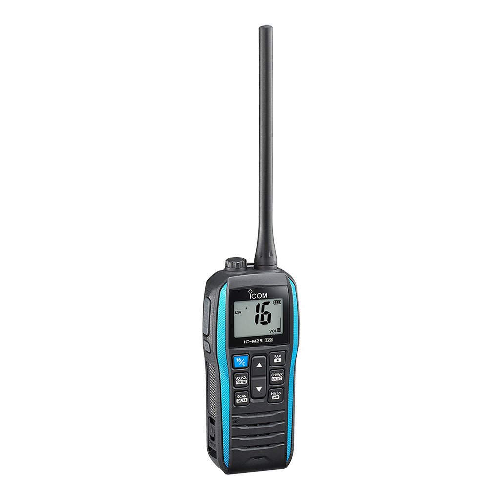 Icom M25 EVO Handheld VHF Radio - Blue [M25 EVO BLUE 71] - Houseboatparts.com