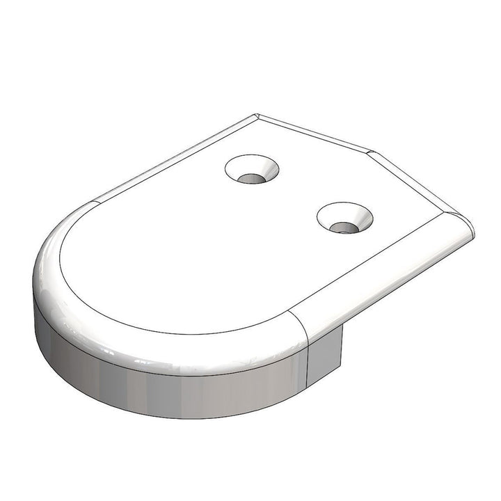 TACO 2" Rub Rail End Cap - White [F90 - 0001WN] - Houseboatparts.com