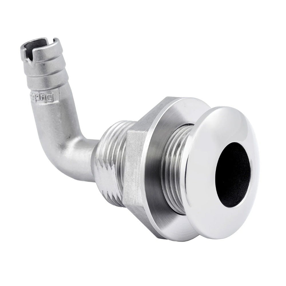 Whitecap 1 - 1/2" Duplex Stainless Steel 90 Degree Thru - Hull Fitting [6581X] - Houseboatparts.com