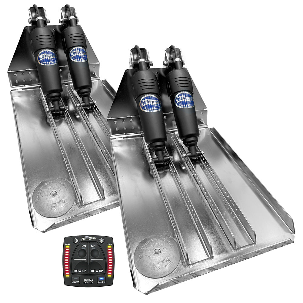 Bennett Marine BOLT 14x23 Dual Electric Trim Tab System w/One Box Indication Unit [BOLT1423HD - OBI] - Houseboatparts.com