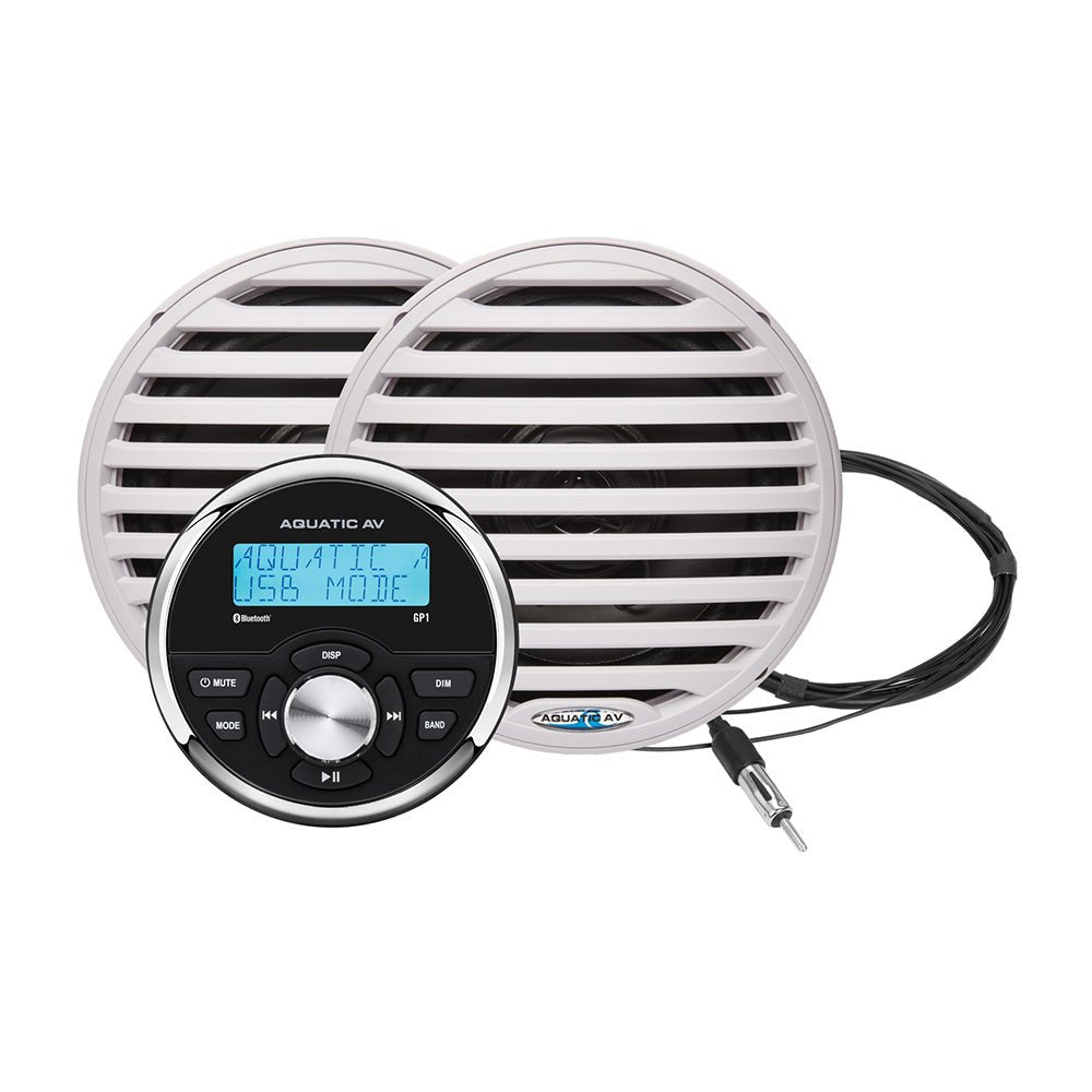Aquatic AV GP1 Gauge Stereo Economy 6.5" Speakers - White (Pair) [GP100W] - Houseboatparts.com