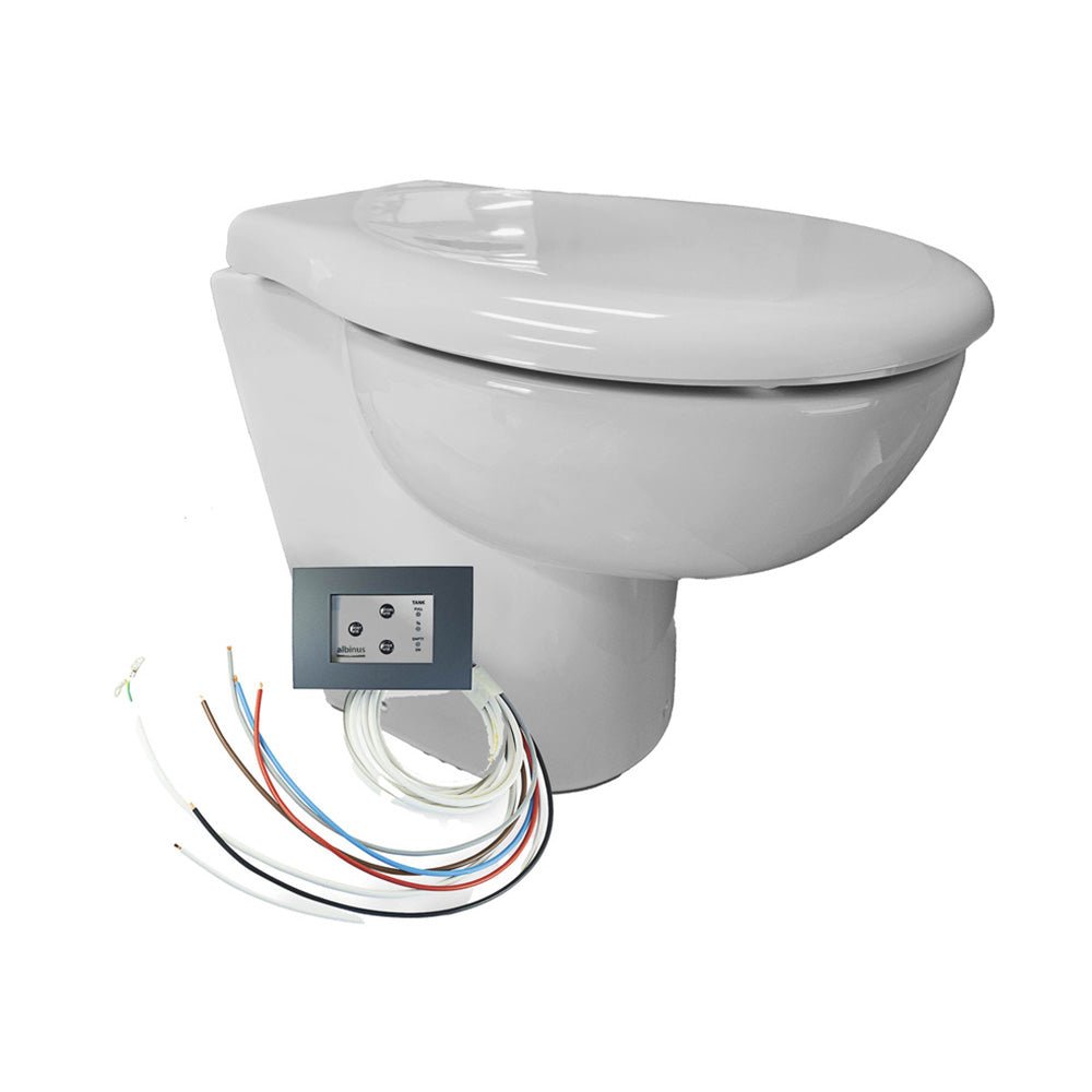 Albin Group Ultra Slim Premium Standard 12V Toilet [07 - 06 - 011] - Houseboatparts.com