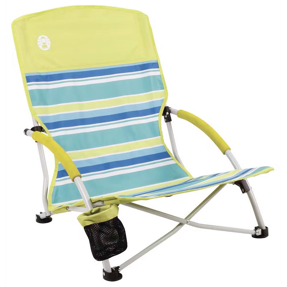 Coleman Utopia Breeze Beach Sling Chair - Yellow/Blue [2000019265] - Houseboatparts.com