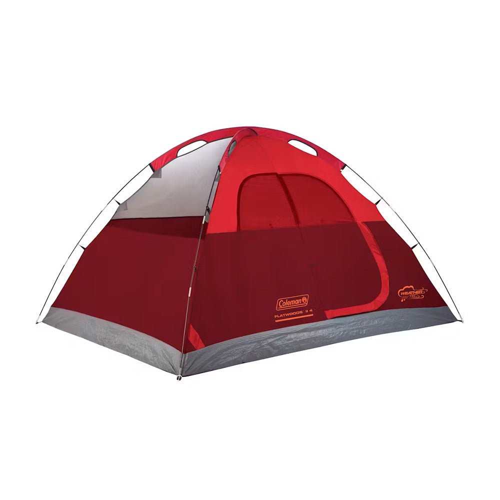 Coleman 4 - Person Flatwoods II Lightweight Dome Camping Tent - Red [2207389] - Houseboatparts.com