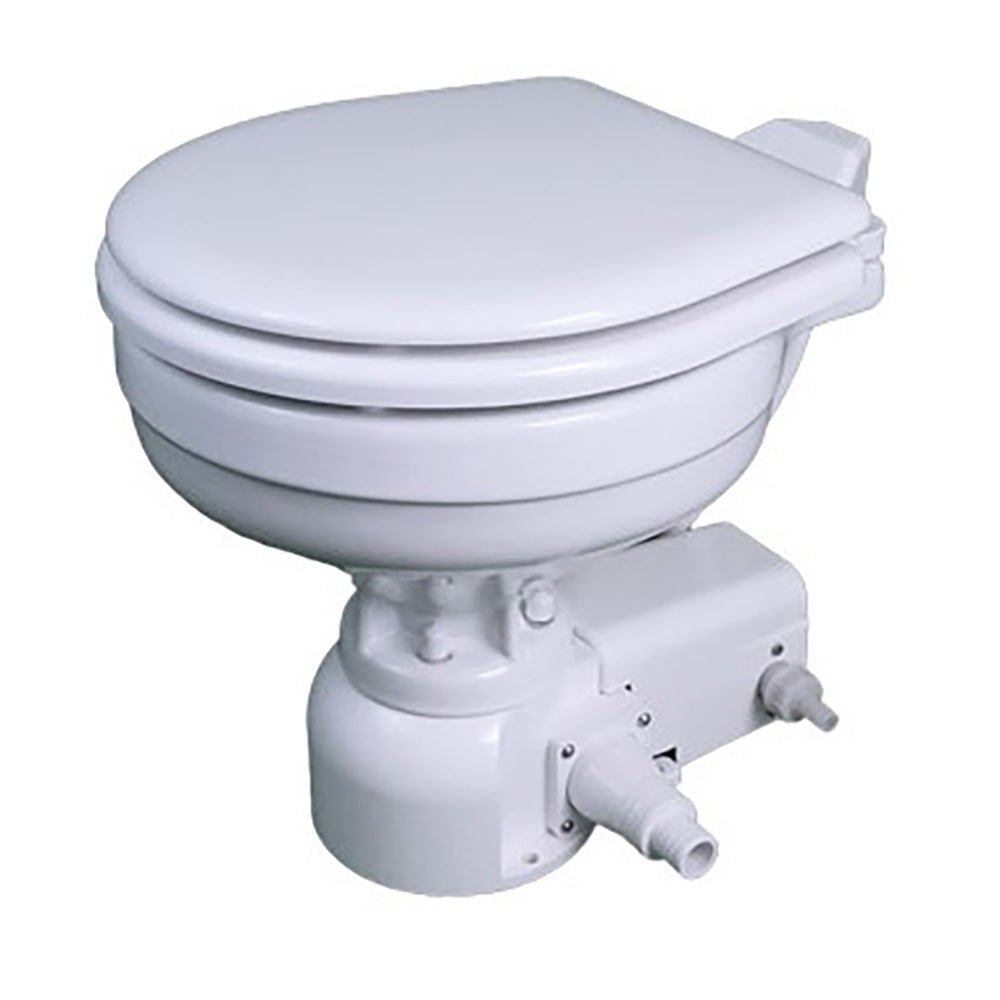 Raritan Sea Era Marine Size Pressurized Freshwater Toilet w/Multifunction Panel - White - 12V [162MF01201] - Houseboatparts.com