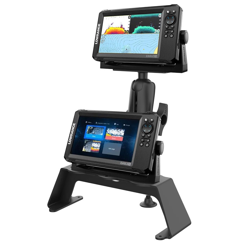 RAM Mount RAM Fishfinder Deck Kit w/Single Marine Electronic Mount [RAM - FF1 - D - 115] - Houseboatparts.com
