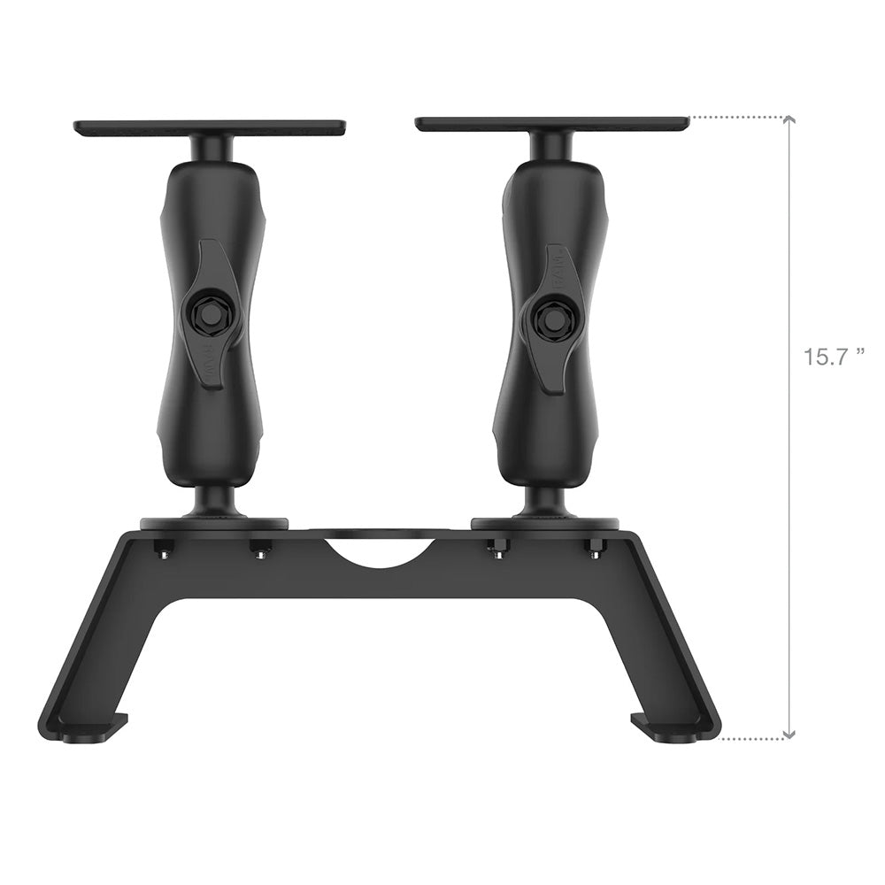 RAM Mount RAM Fishfinder Deck Kit w/Dual Marine Electronic Mount [RAM - FF1 - D - 115 - 2] - Houseboatparts.com