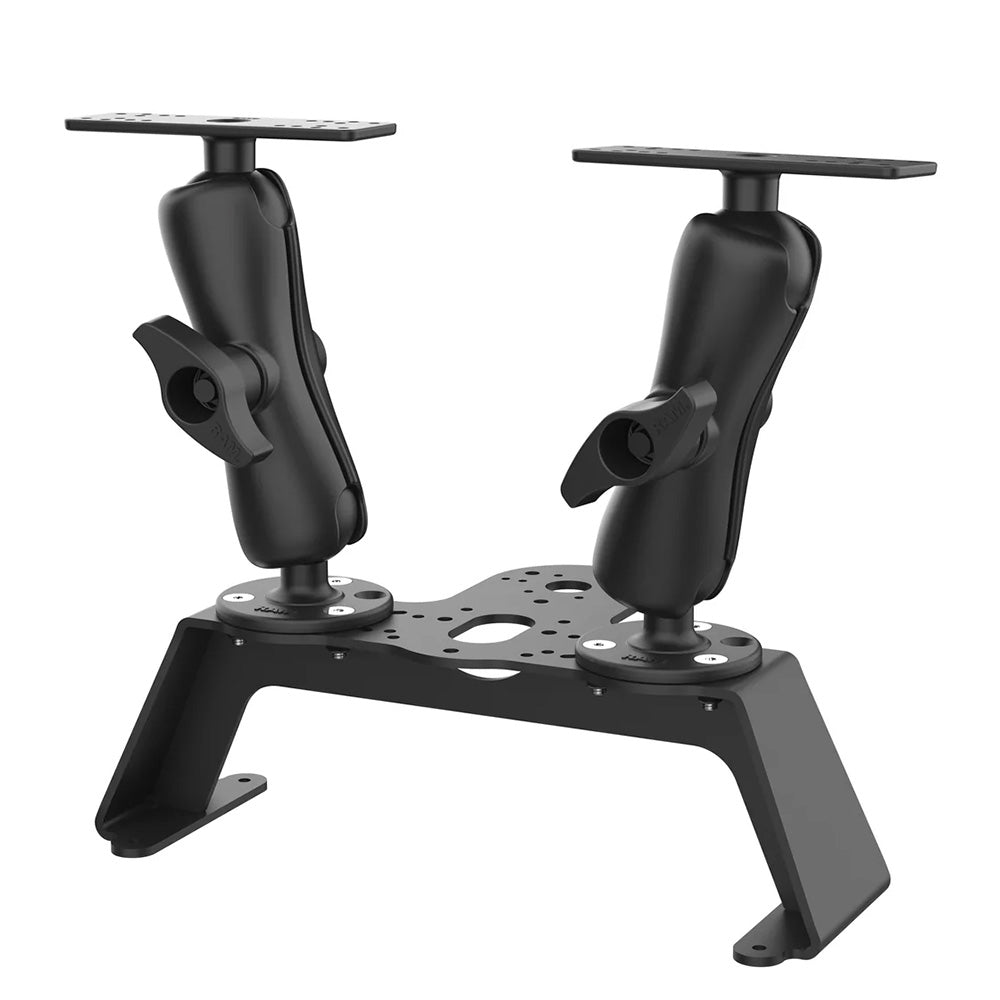 RAM Mount RAM Fishfinder Deck Kit w/Dual Marine Electronic Mount [RAM - FF1 - D - 115 - 2] - Houseboatparts.com