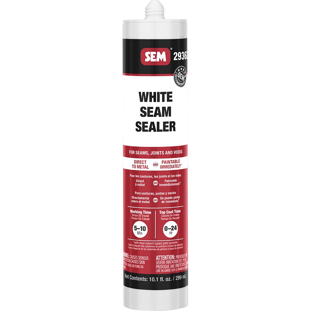 SEM 1K Seam Sealer - 10.1oz Tube - White [29362] - Houseboatparts.com