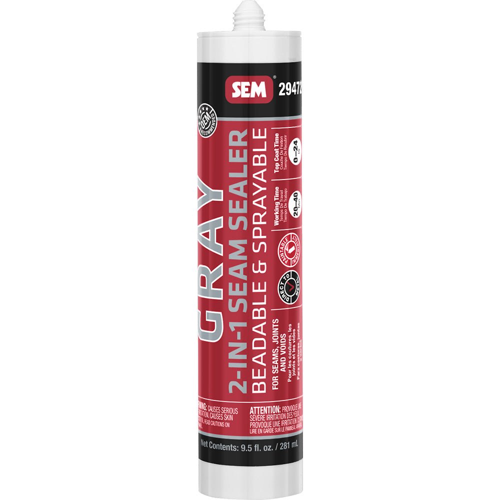 SEM 2 - IN - 1 Seam Sealer - 9.5oz Tube - Grey [29472] - Houseboatparts.com
