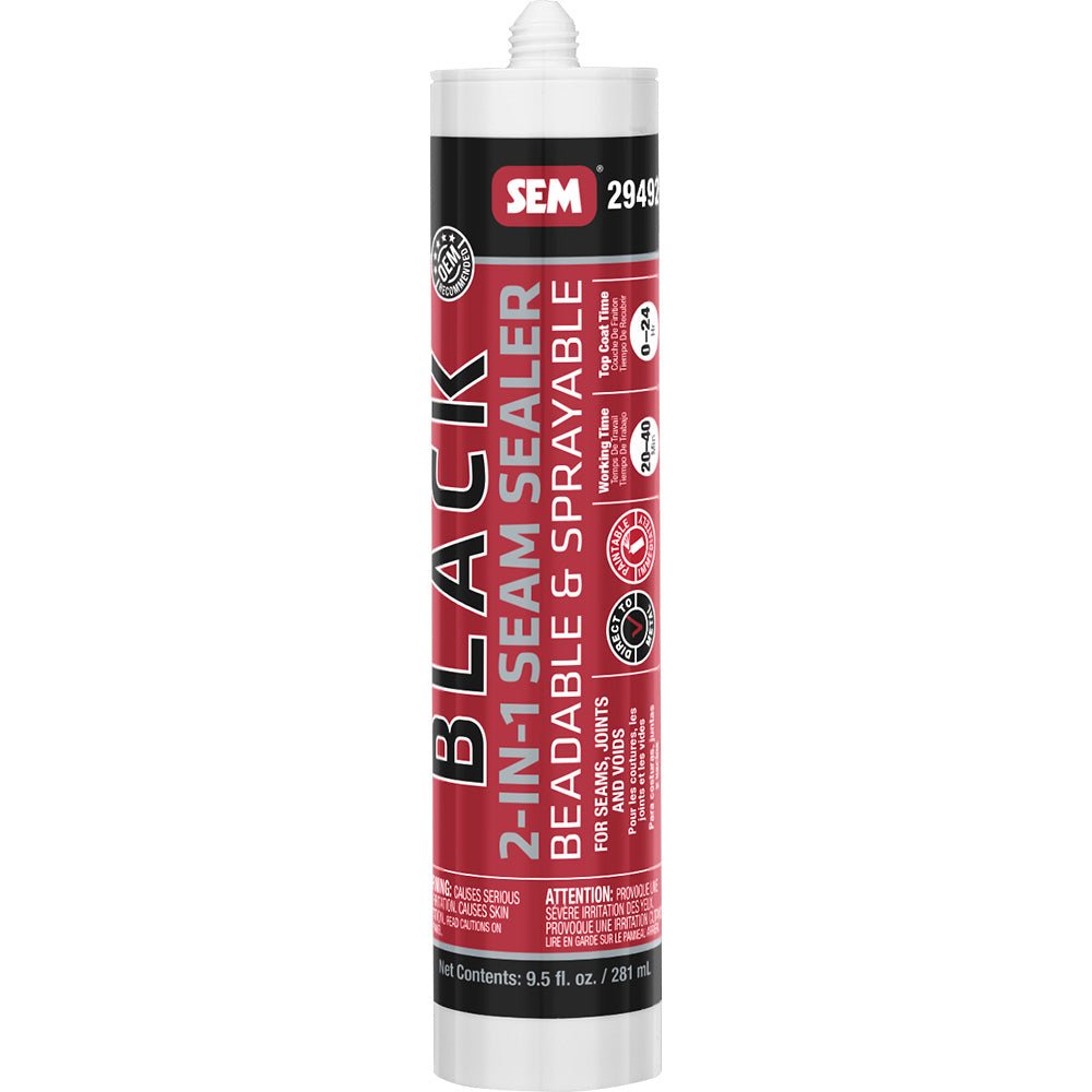 SEM 2 - IN - 1 Seam Sealer - 9.5oz Tube - Black [29492] - Houseboatparts.com