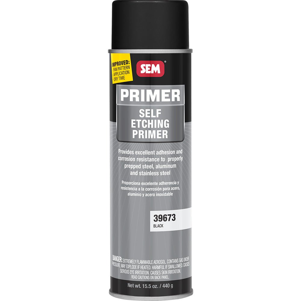SEM Self Etching Primer - 20oz Aerosol Can - Black [39673] - Houseboatparts.com