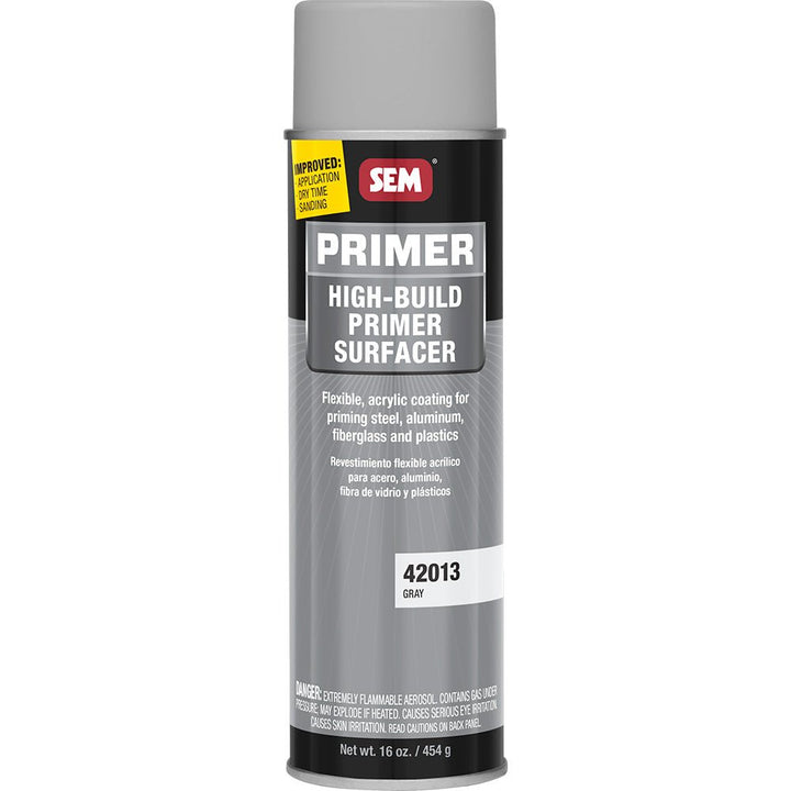 SEM High - Build Primer Surfacer - 20oz Aerosol Can - Grey [42013] - Houseboatparts.com