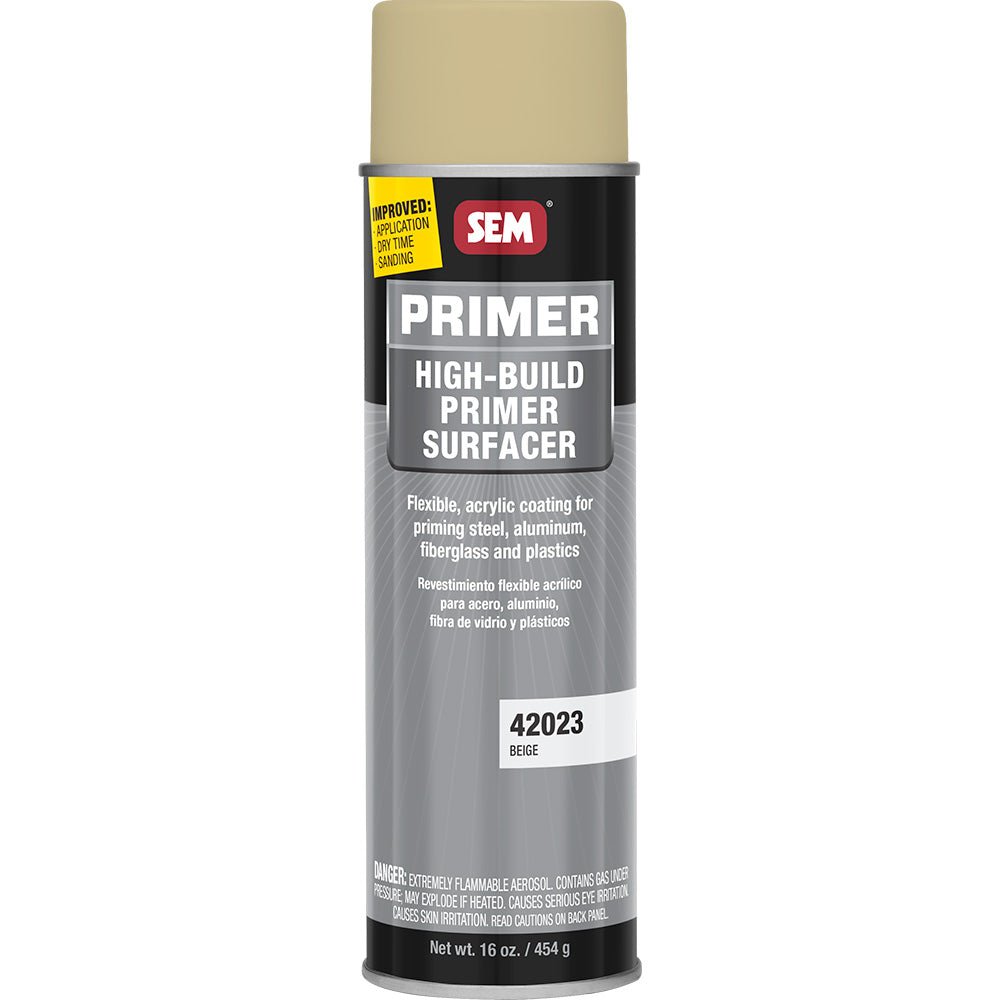 SEM High - Build Primer Surfacer - 20oz Aerosol Can - Beige [42023] - Houseboatparts.com