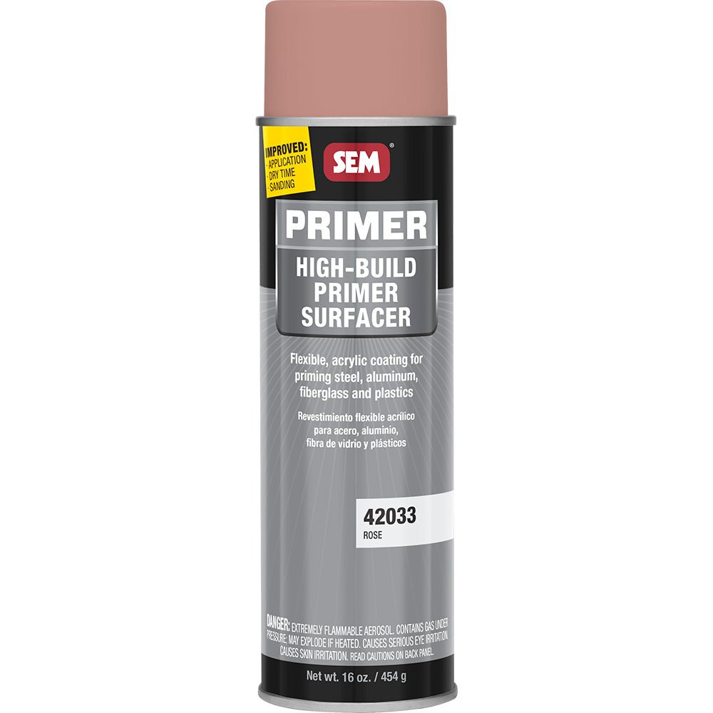 SEM High - Build Primer Surfacer - 20oz Aerosol Can - Rose [42033] - Houseboatparts.com