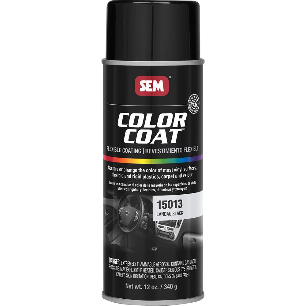 SEM Color Coat - 16oz Aerosol Can - Landau Black [15013] - Houseboatparts.com