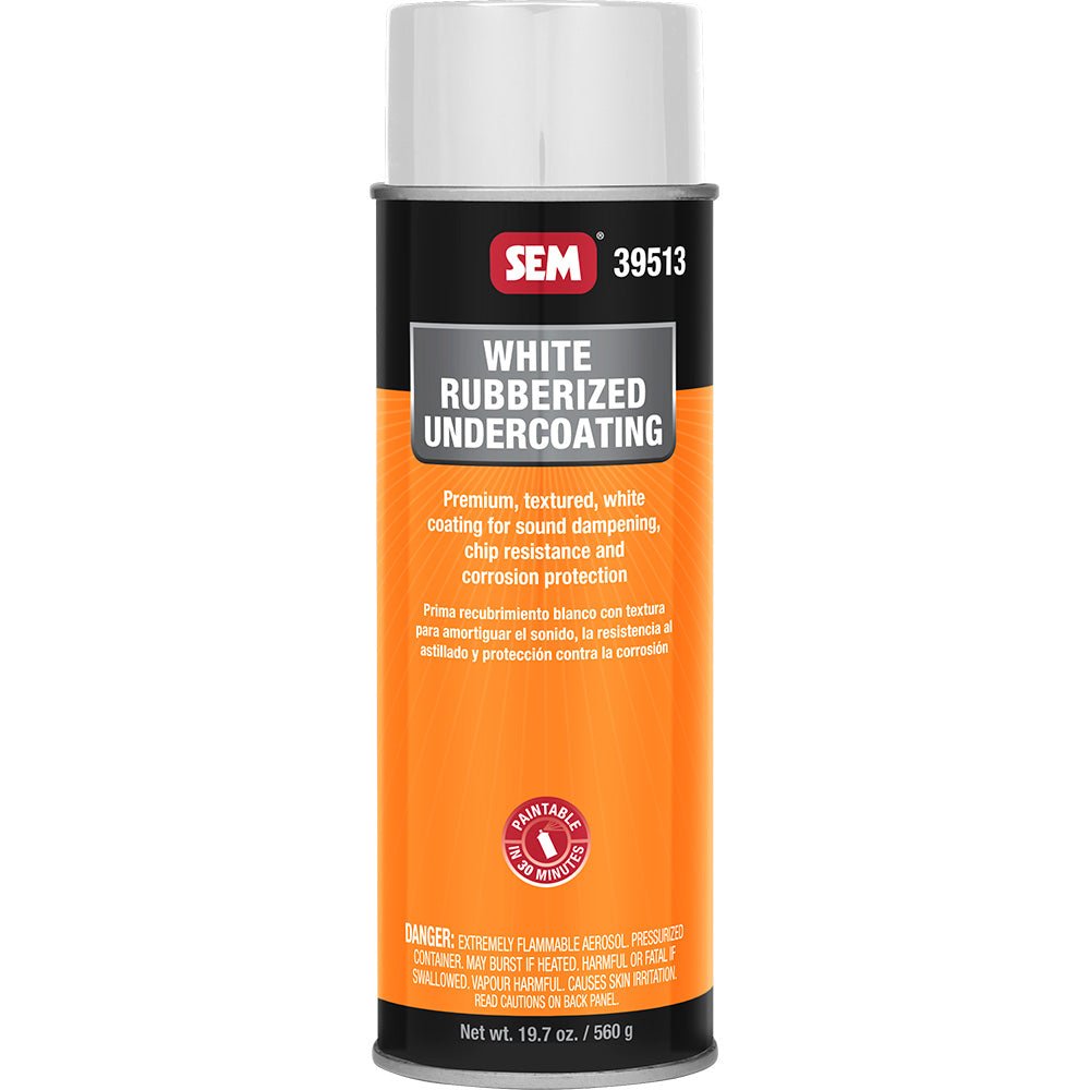 SEM Rubberized Undercoating - 24oz Aerosol Can - White [39513] - Houseboatparts.com