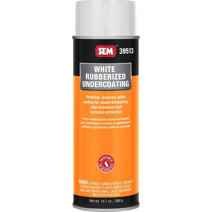 SEM Rubberized Undercoating - 24oz Aerosol Can - White [39513] - Houseboatparts.com