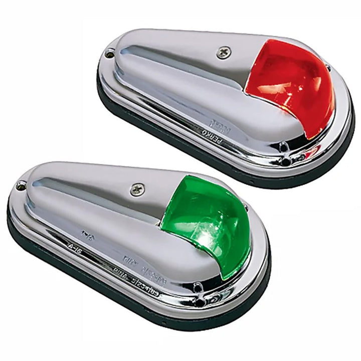 Perko Vertical Mount Side Lights - 12V - Red Green - (Pair) [0955DP0STS] - Houseboatparts.com