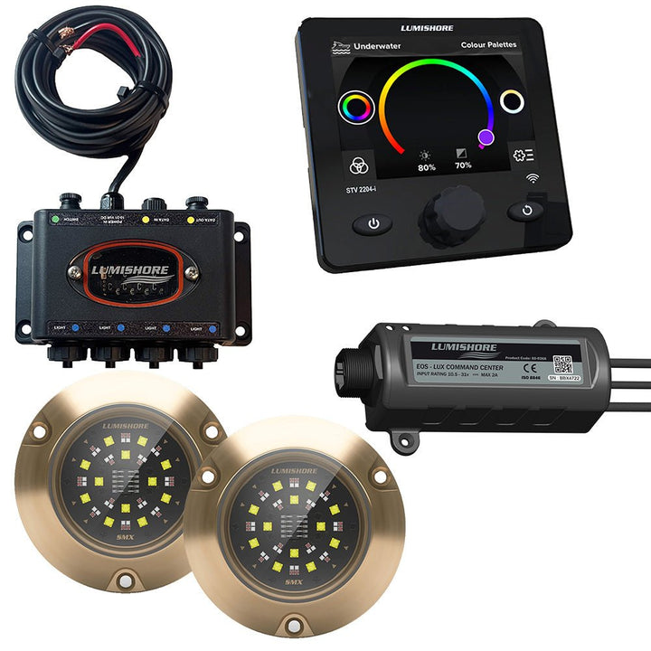 Lumishore LUX SMX154 2 Lights HUB LUX Command Center Display [010 - 04511 - 00] - Houseboatparts.com