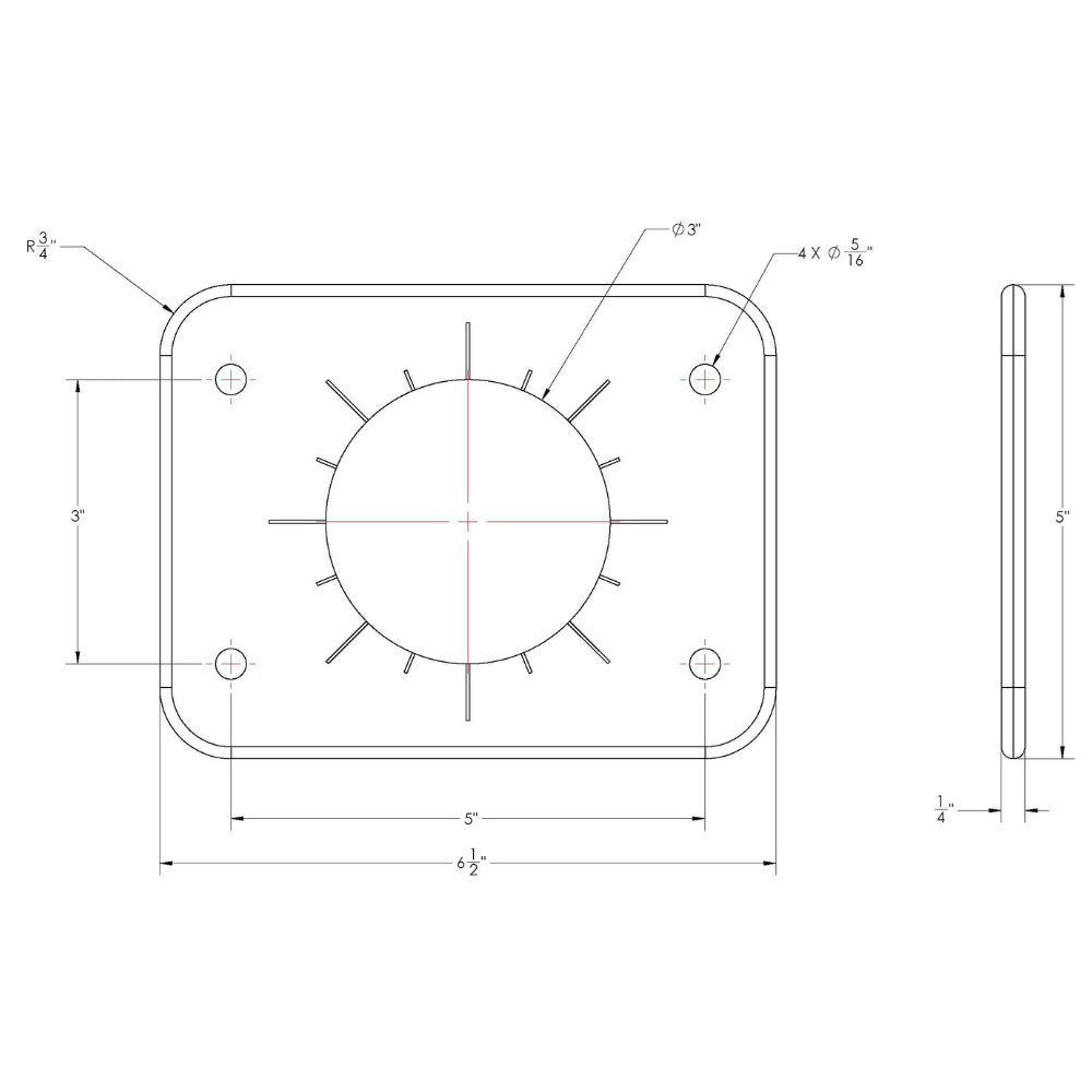 TACO Grand Slam 300 Universal Backing Plate f/GS - 300 GS - 390 - Pair [BP - 0300BSY - 1] - Houseboatparts.com