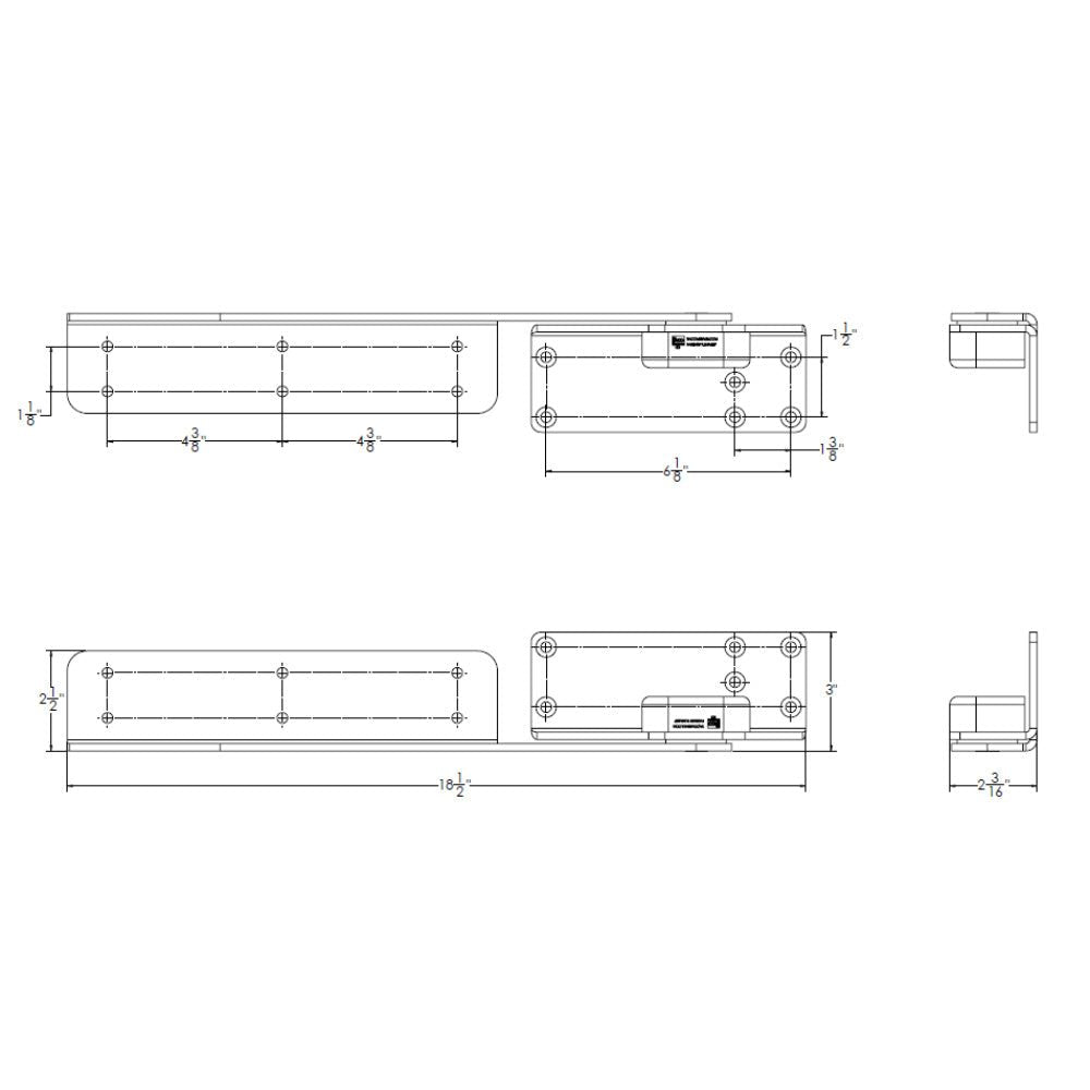 TACO Command Ratchet Hinge - 18 - 1/2" - 316 Stainless Steel Polished w/Hard Stop [H25 - 0048] - Houseboatparts.com