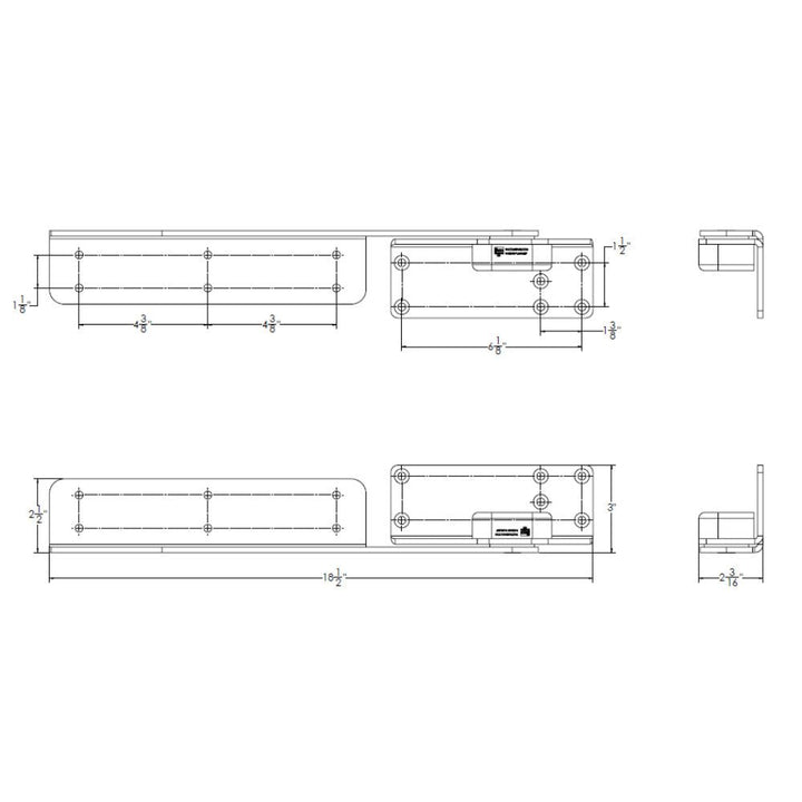 TACO Command Ratchet Hinge - 18 - 1/2" - 316 Stainless Steel Polished w/Hard Stop [H25 - 0048] - Houseboatparts.com
