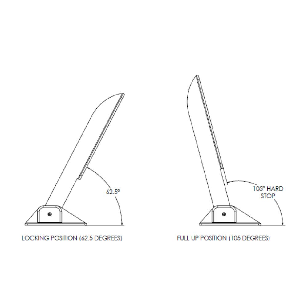 TACO Command Ratchet Hinge - 18 - 1/2" - 316 Stainless Steel Polished w/Hard Stop [H25 - 0048] - Houseboatparts.com