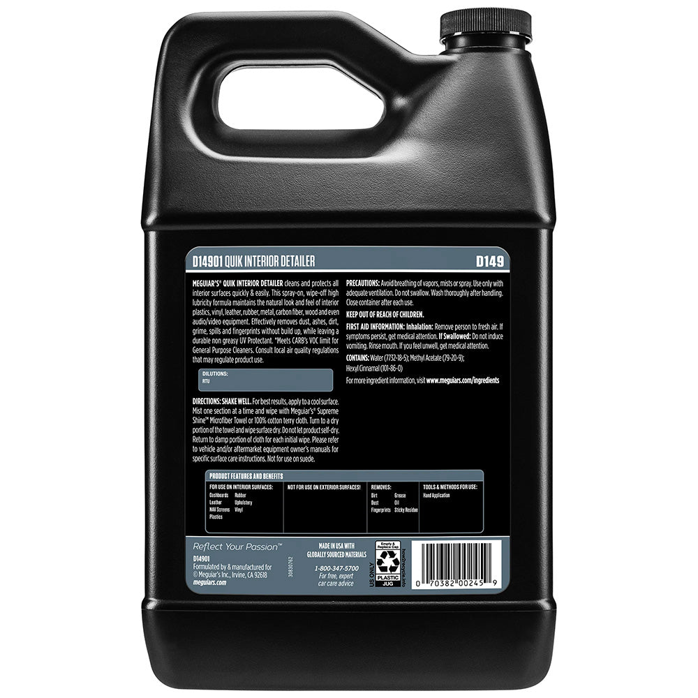 Meguiar's Quik Interior Detailer - 1 Gallon [D14901] - Houseboatparts.com
