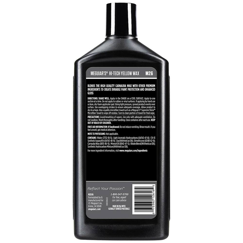 Meguiar's Hi - Tech Yellow Wax - 16oz [M2616] - Houseboatparts.com