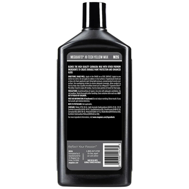 Meguiar's Hi - Tech Yellow Wax - 16oz [M2616] - Houseboatparts.com